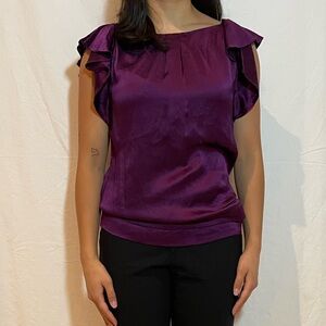 Deep Purple Silk Blouse
